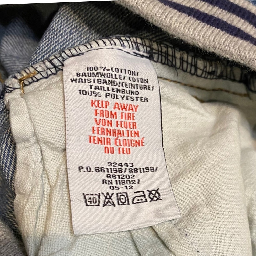 MINI BODEN Heart Patch Denim Jeans Size 10 Med Wash Stripe Elastic Waist Pull On - Picture 7 of 9